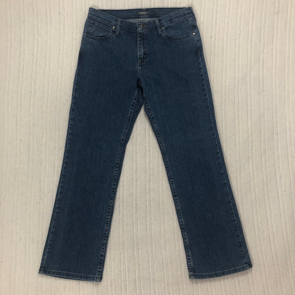 Cabelas Women's Bootcut Jeans Dark Wash Denim Classic Style Casual Pants